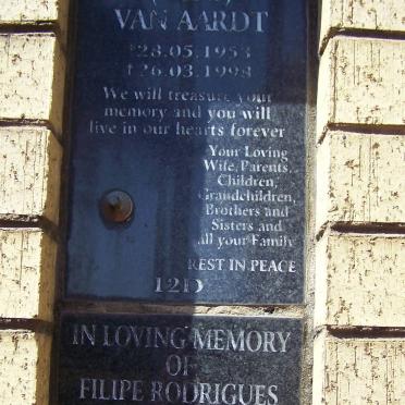 AARDT Louis Jacobus, van 1953-1998 :: RODRIGUES Filipe 1928-1998