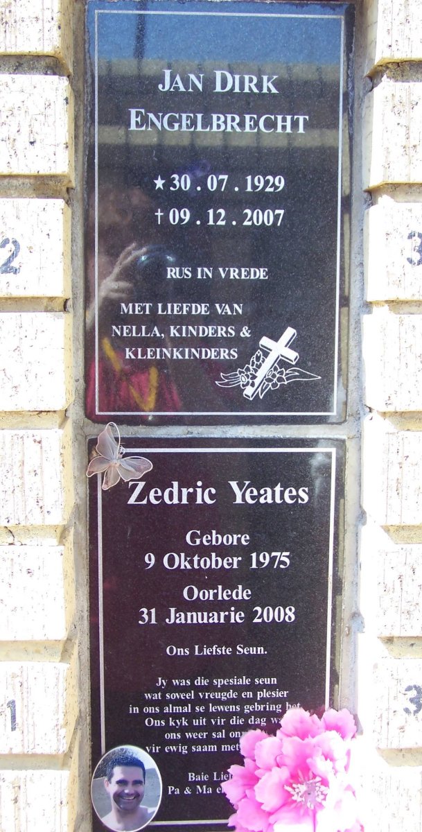 ENGELBRECHT Jan Dirk 1929-2007 :: YEATES Zedric 1975-2008