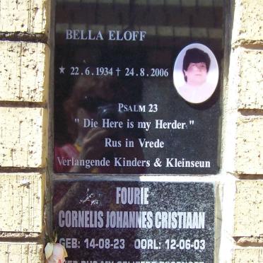 ELOFF Bennie 1931-2003 &amp; Bella 1934-2006 :: FOURIE Cornelis Johannes Cristiaan 1923-2003