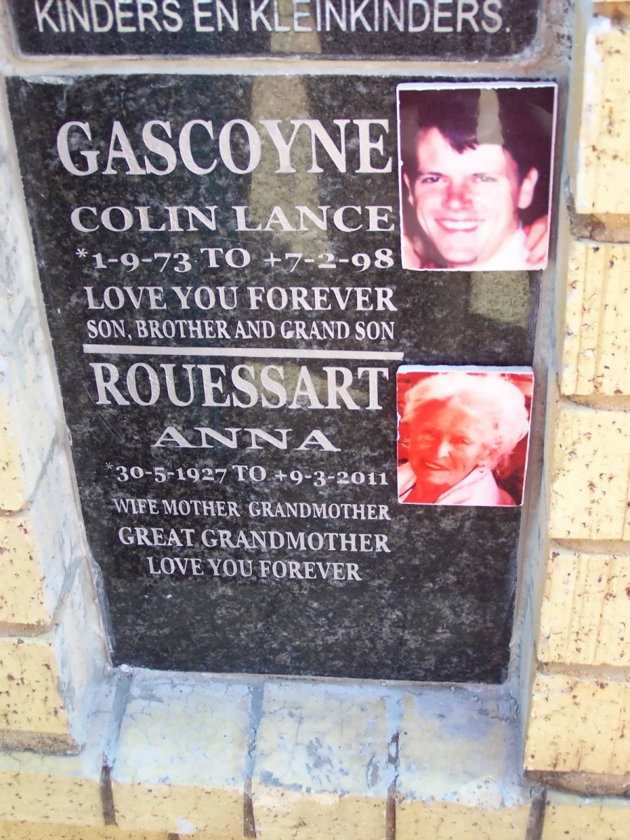 GASCOYNE Colin Lance 1973-1998 :: ROUESSART Anna 1927-2011