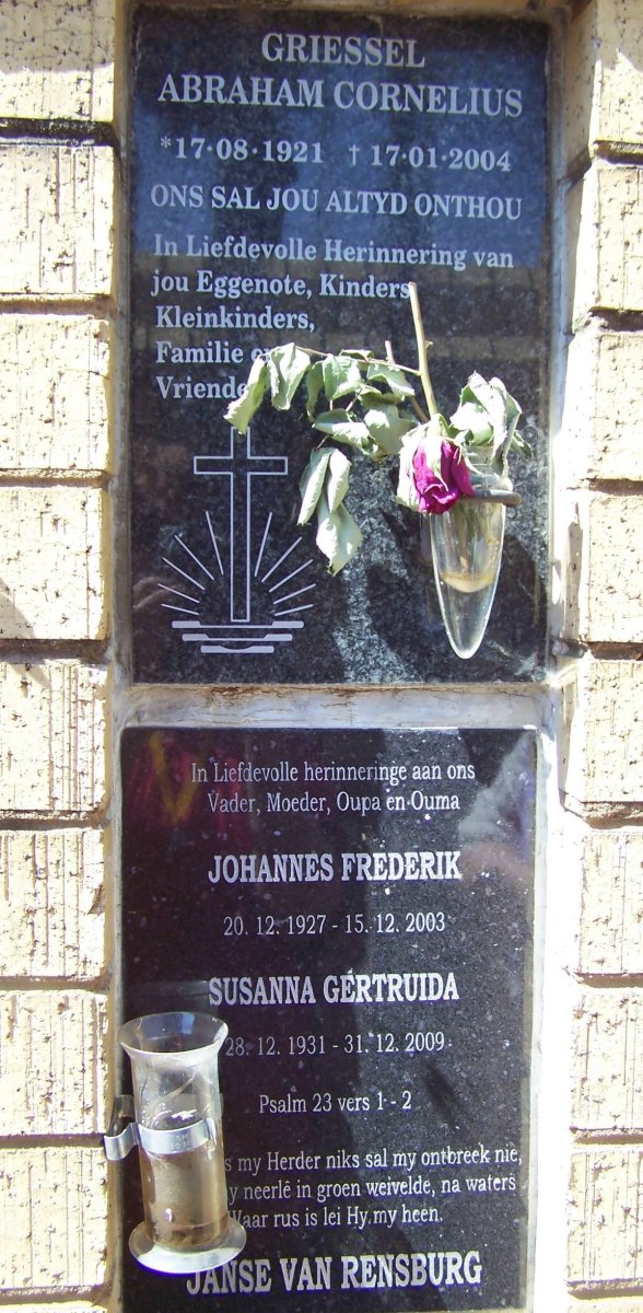 GRIESSEL :: JANSE VAN RENSBURG