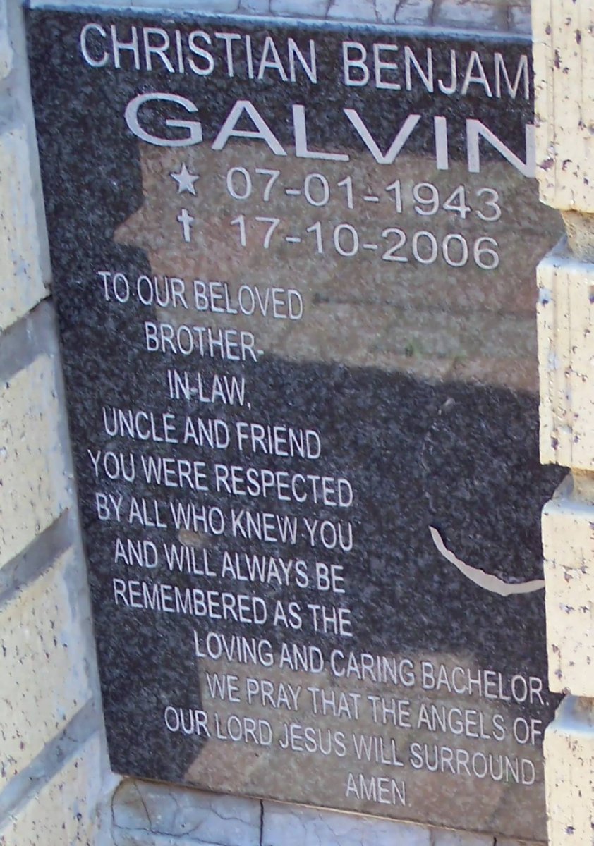 GALVIN Christian Benjam 1943-2006