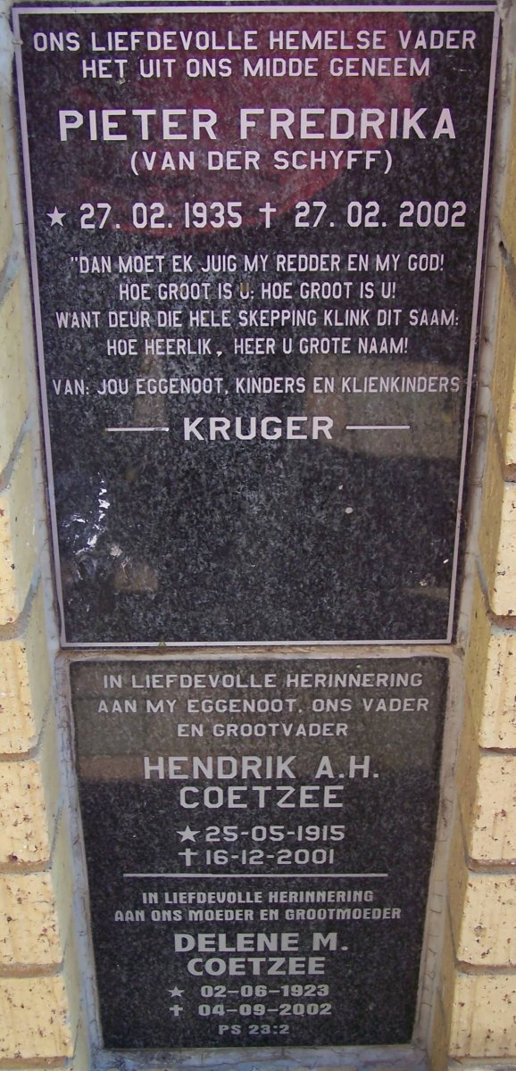 KRUGER :: COETZEE