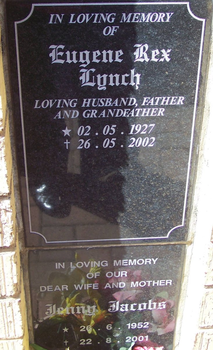 LYNCH Eugene Rex 1927-2002 :: JACOBS Jenny 1952-2001