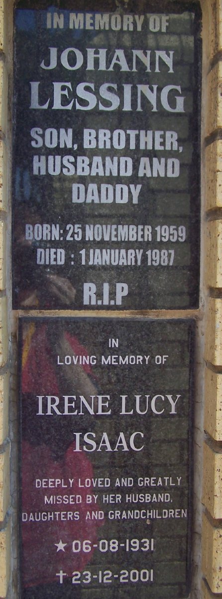 LESSING Johann 1959-1987 :: ISAAC Irene Lucy 1931-2001