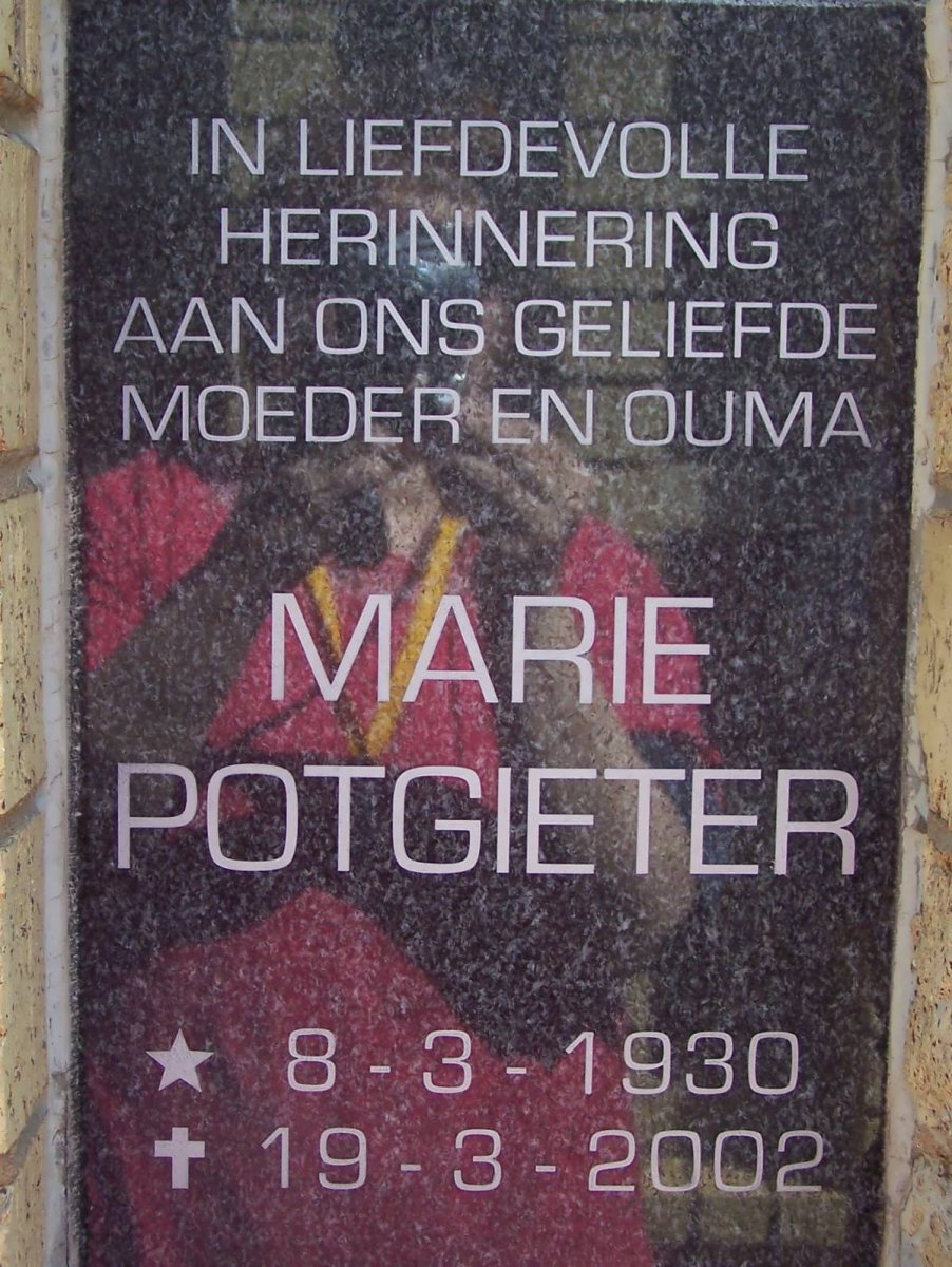 POTGIETER Marie 1930-2002