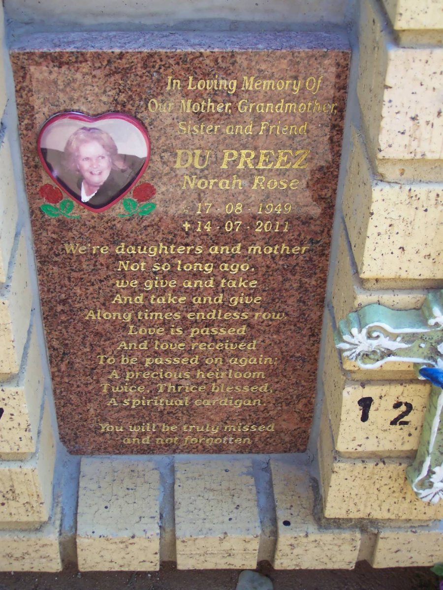 PREEZ Norah Rose, du 1949-2011