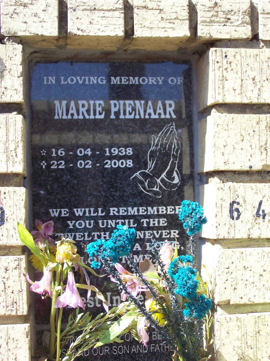 PIENAAR Marie 1938-2008