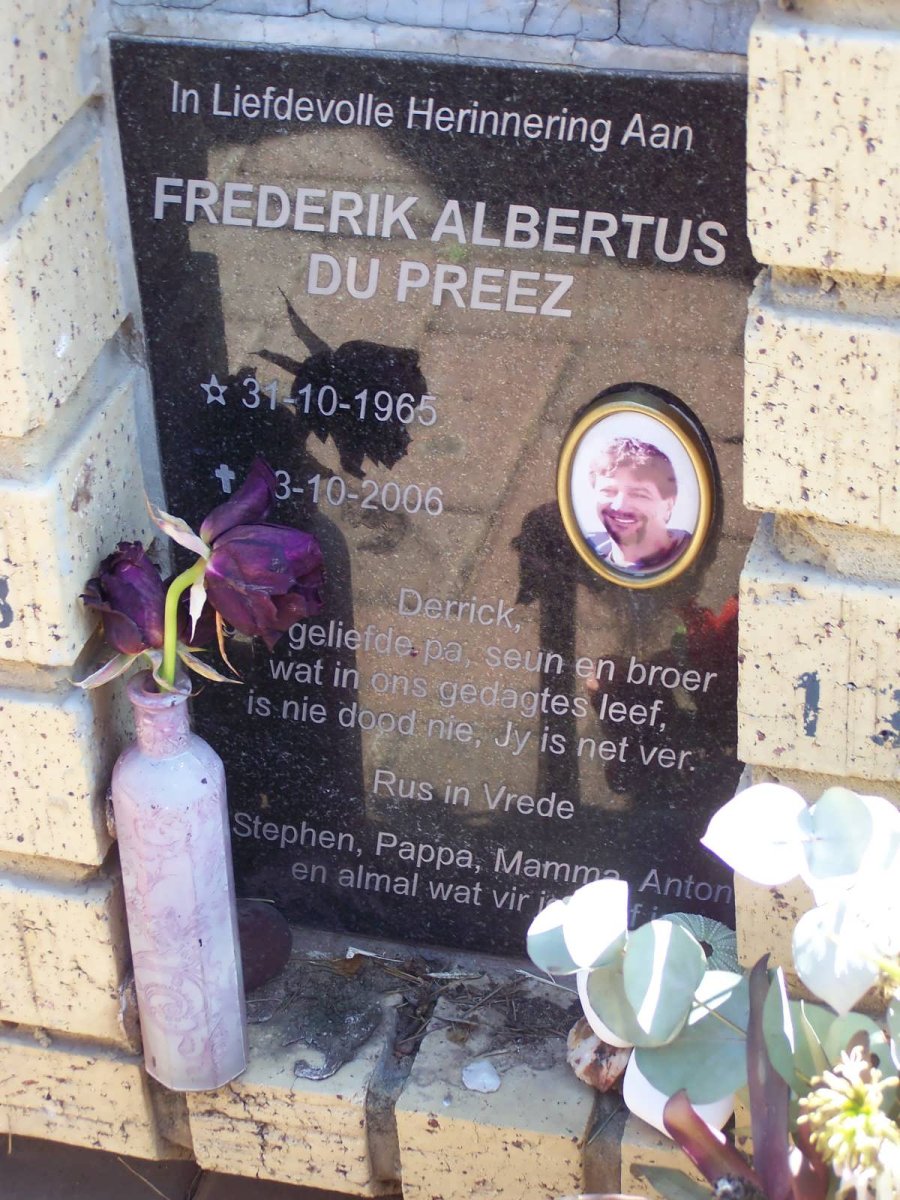 PREEZ Frederik Albertus, du 1965-2006