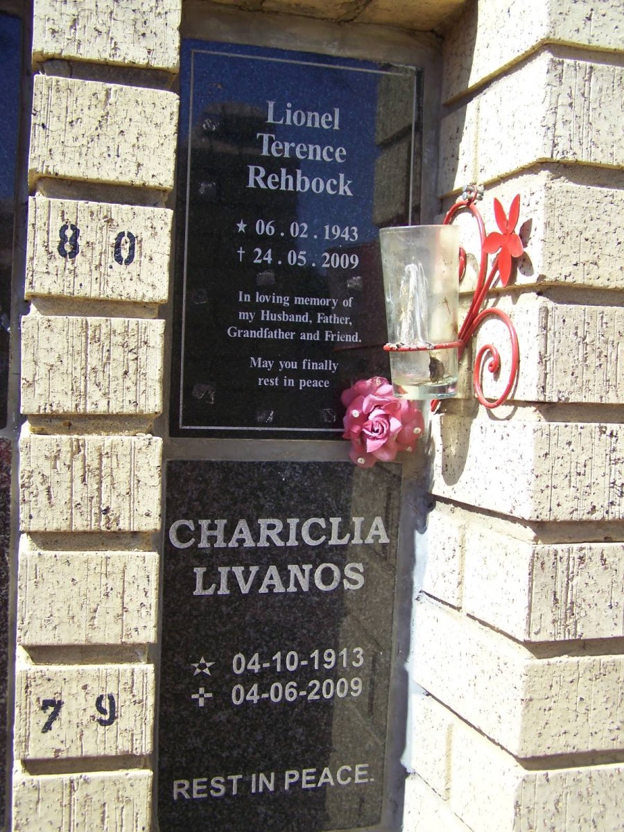 REHBOCK Lionel Terence 1943-2009 :: LIVANOS Chariclia 1913-2009