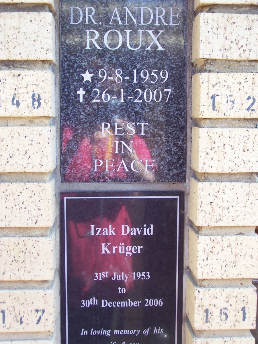 ROUX Andre 1959-2007 :: KRUGER Izak David 1953-2006