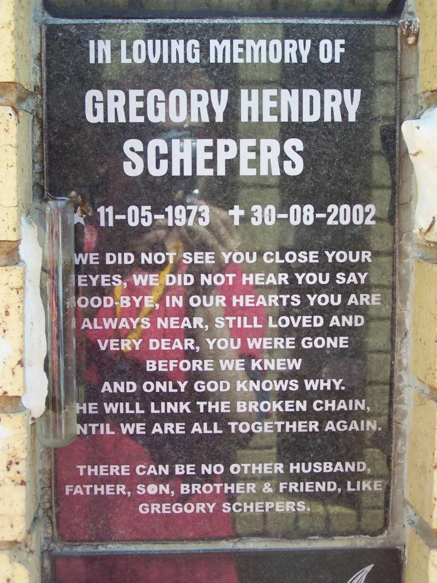 SCHEPERS Gregory Hendry 1973-2002