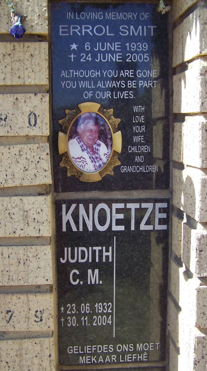 SMIT Errol 1939-2005 :: KNOETZE Judith C.M. 1932-2004