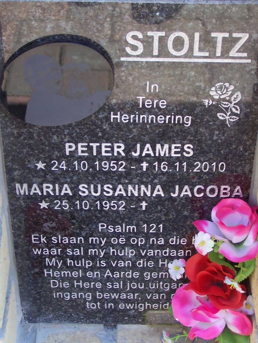 STOLTZ Peter James 1952-2010 &amp; Maria Susanna Jacoba 1952-