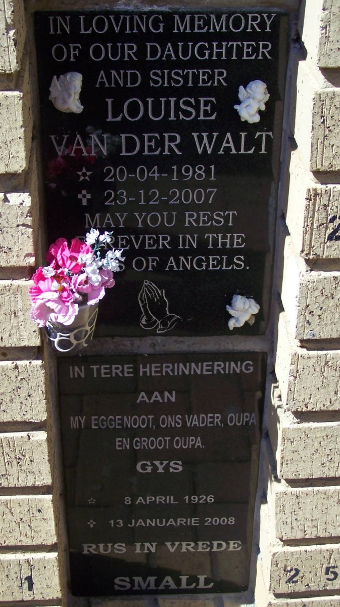 WALT Louise, van der 1981-2007 :: SMALL Gys 1926-2008