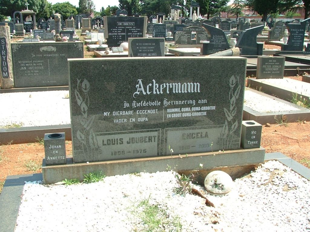 ACKERMANN Louis Joubert 1908-1975 &amp; Engela 1910-2003