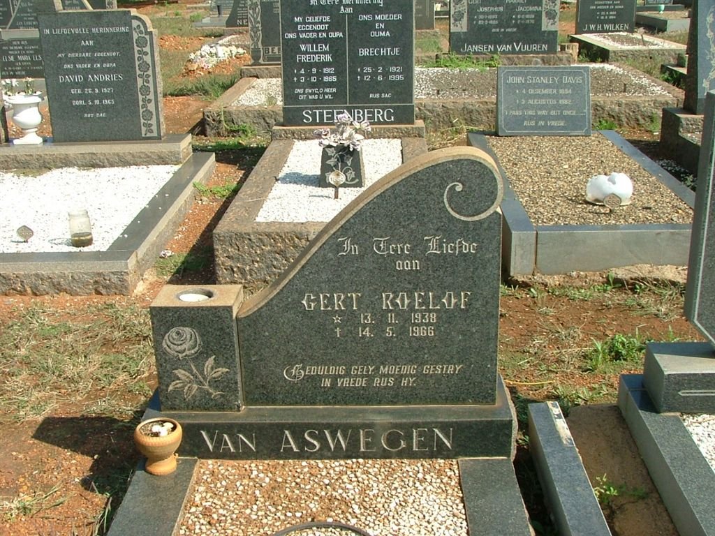ASWEGEN Gert Roelof, van 1938-1966