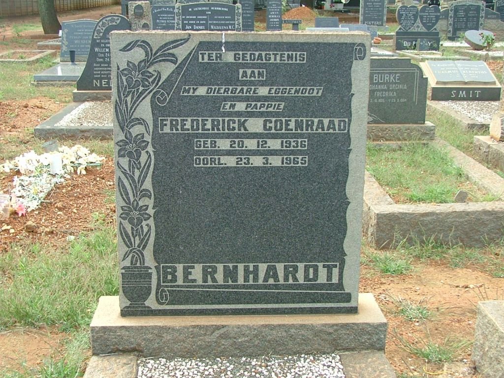 BERNHARDT Frederick Coenraad 1936-1965