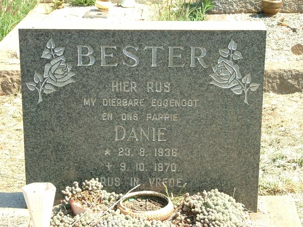 BESTER Danie 1936-1970