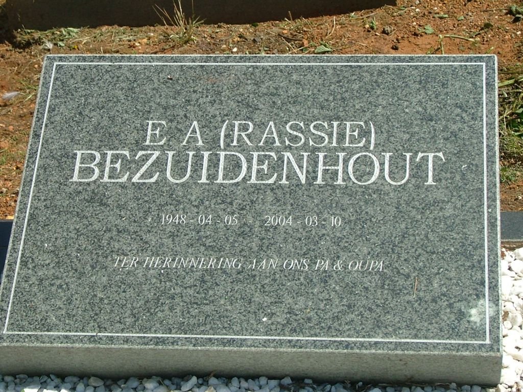 BEZUIDENHOUT E.A. 1948-2005