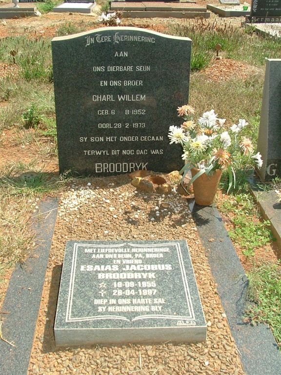BROODRYK Charl Willem 1952-1973 :: BROODRYK Esaias Jacobus 1955-1997