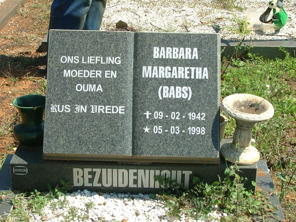 BEZUIDENHOUT Barbara Margaretha 1942-1998