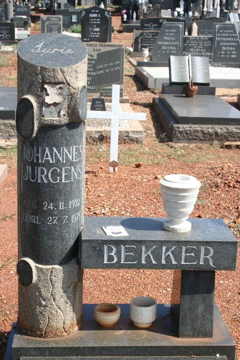 BEKKER Johannes Jurgens 1932-1975