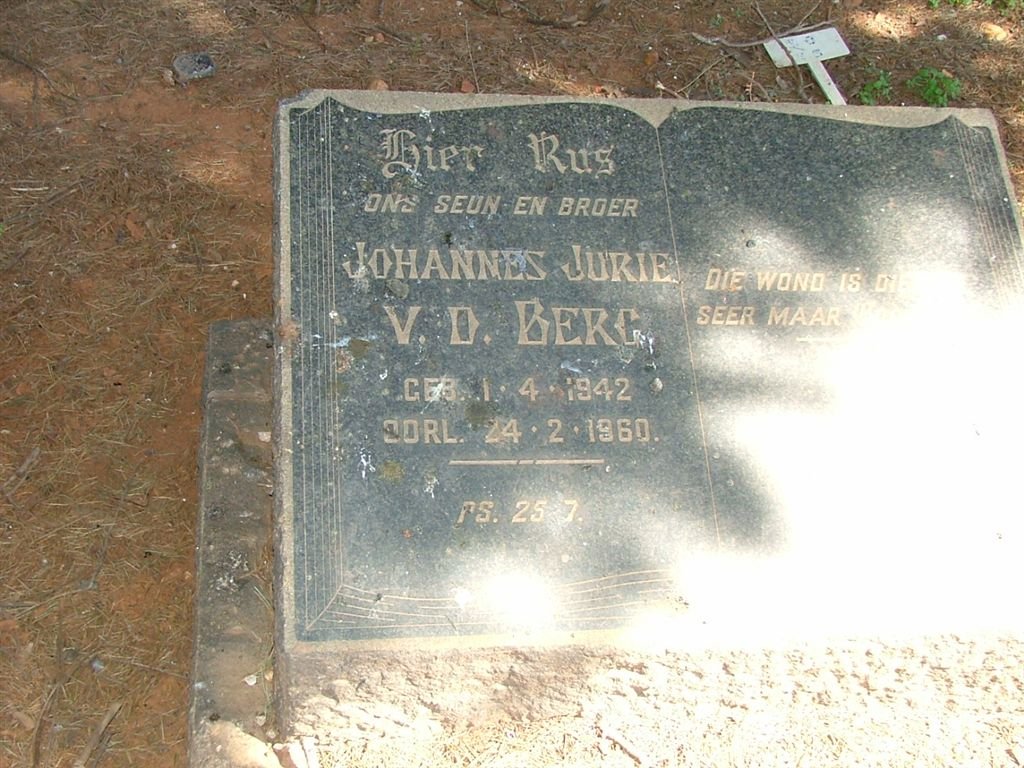 BERG Johannes Jurie, v.d. 1942-1960