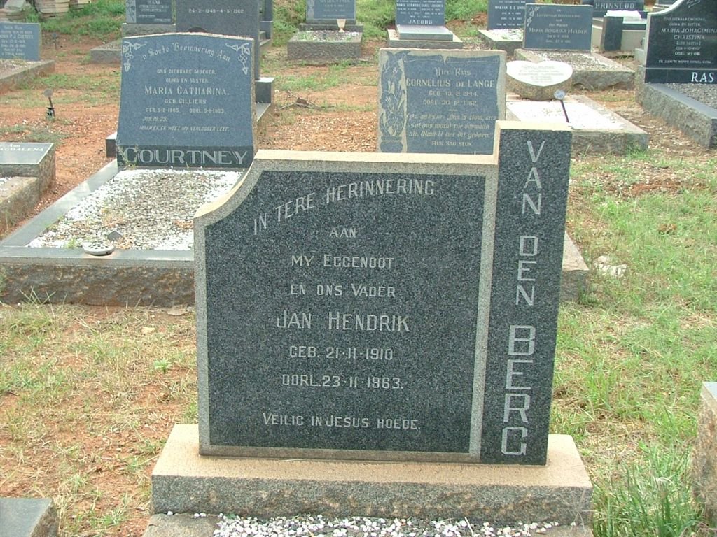 BERG Jan Hendrik, van den 1910-1963