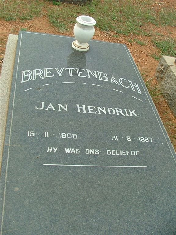 BREYTENBACH Jan Hendrik 1908-1987