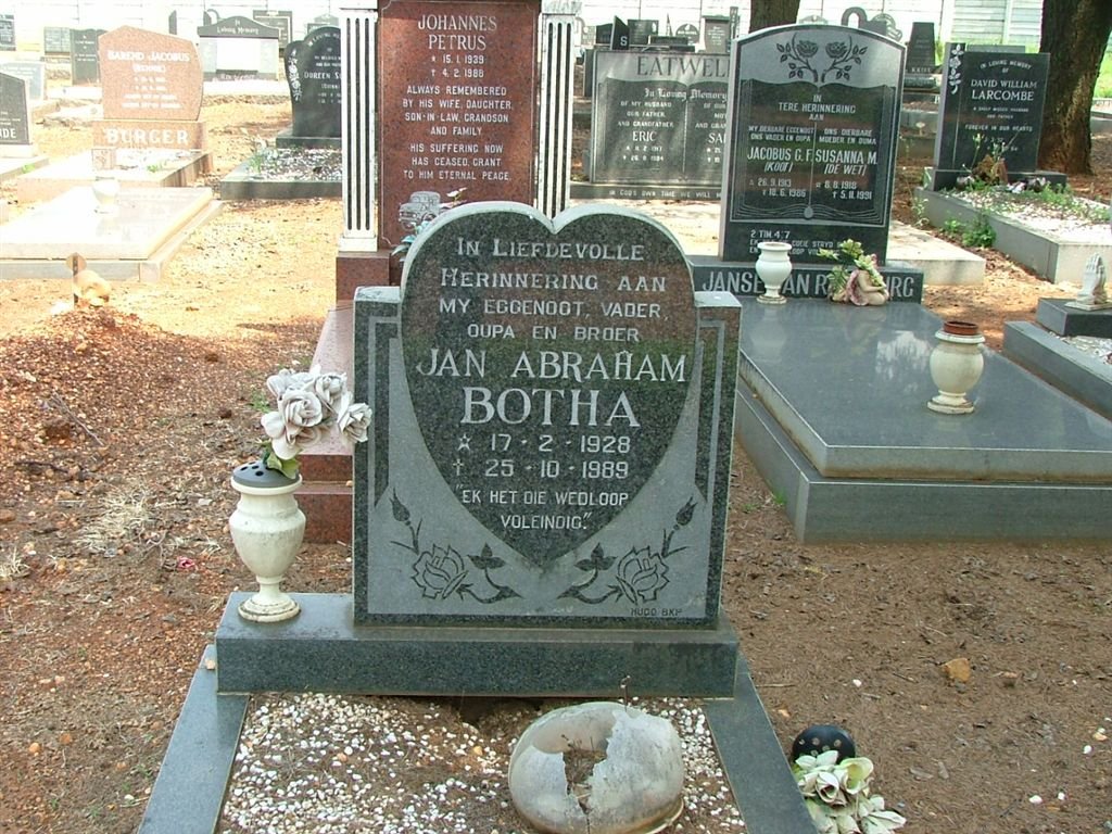 BOTHA Jan Abraham 1928-1989