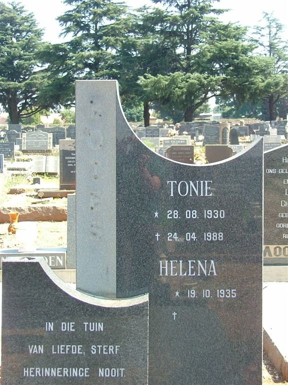 BOTES Tonie 1930-1988 &amp; Helena 1935-