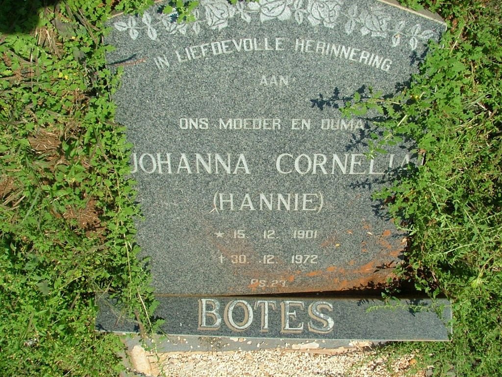BOTES Johanna Cornelia 1901-1972