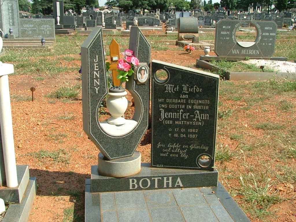 BOTHA Jennifer-Ann nee MATTHYSEN 1962-1987