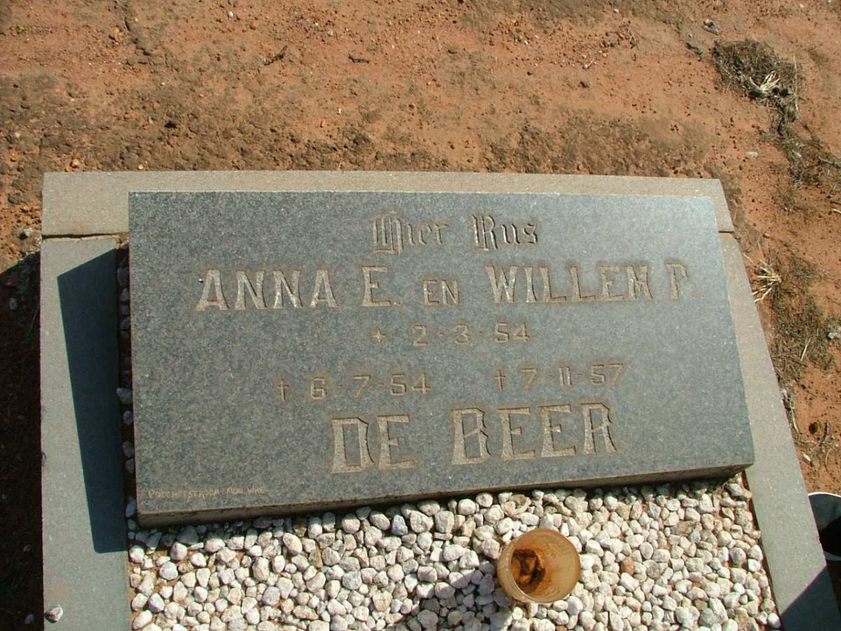 BEER Willem P., de 1954-1957 :: DE BEER Annie E. 1954-1954