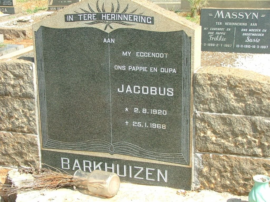 BARKHUIZEN Jacobus 1920-1968