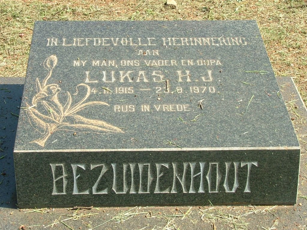 BEZUIDENHOUT Lukas H.J. 1915-1970