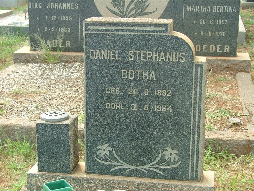 BOTHA Daniel Stephanus 1882-1964