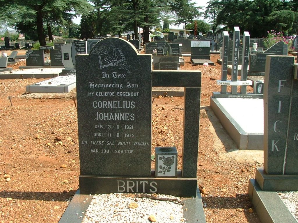 BRITS Cornelius Johannes 1921-1975