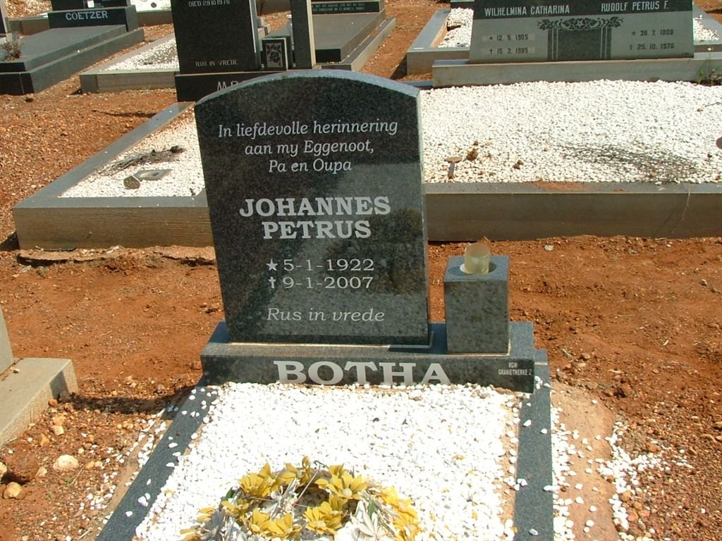 BOTHA Johannes Petrus 1922-2007