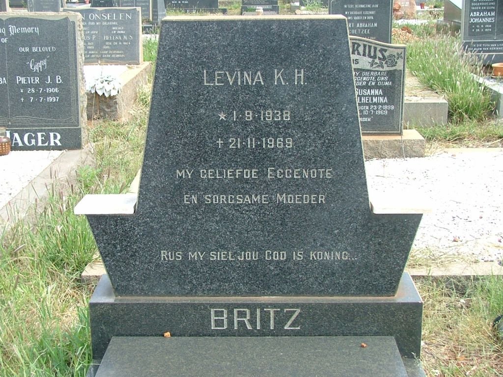 BRITZ Levina K.H. 1938-1969