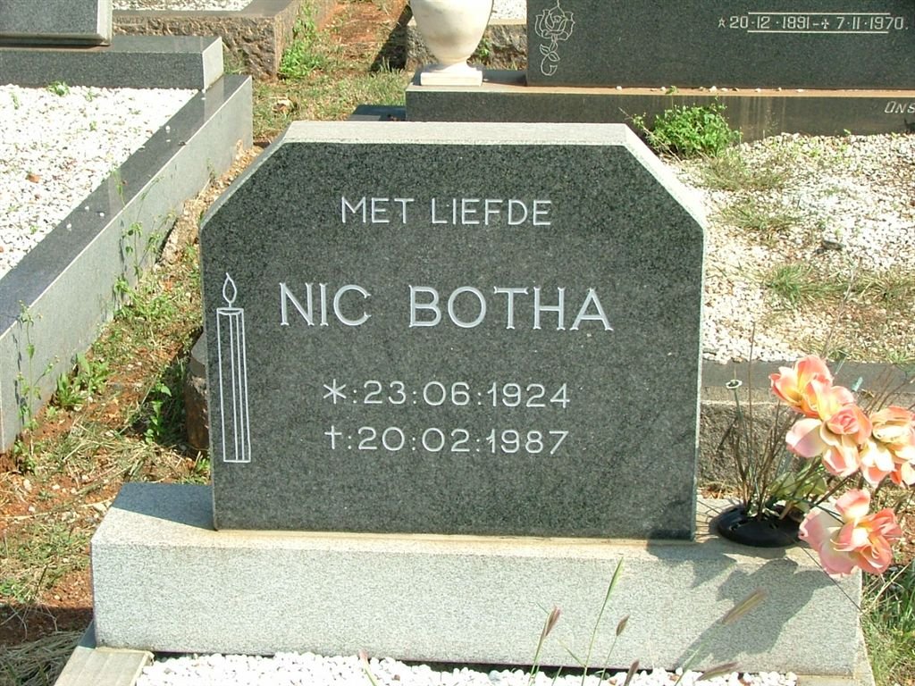 BOTHA Nic 1924-1987