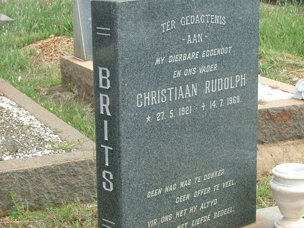 BRITS Christiaan Rudolph 1921-1969