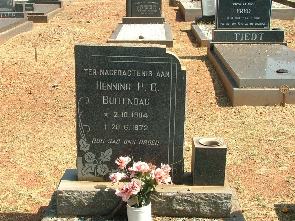 BUITENDAG Henning P.C. 1904-1972