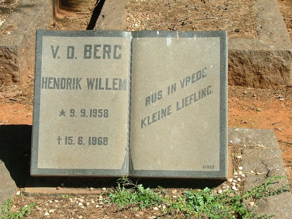 BERG Hendrik Willem, v.d. 1958-1968