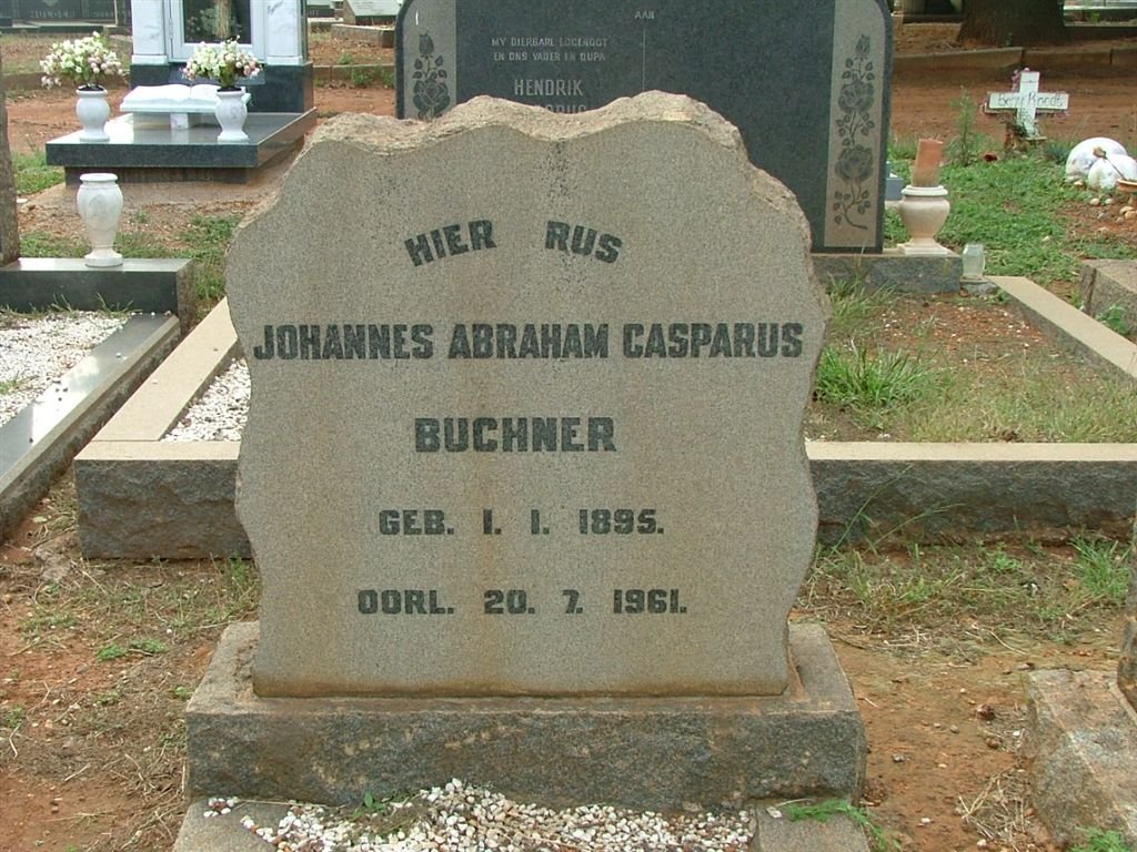 BUCHNER Johannes Abraham Casparus 1895-1961