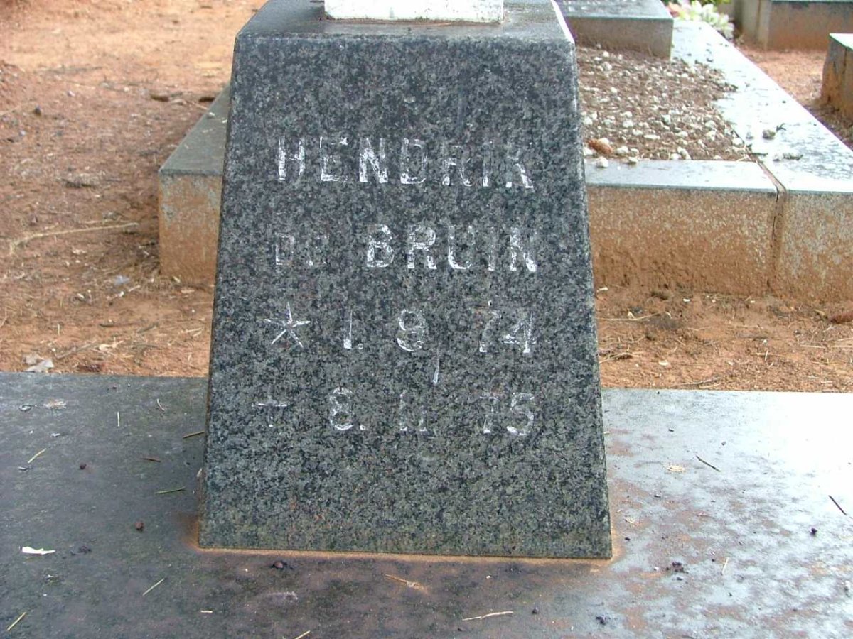 BRUIN Hendrik, de 1974-1975