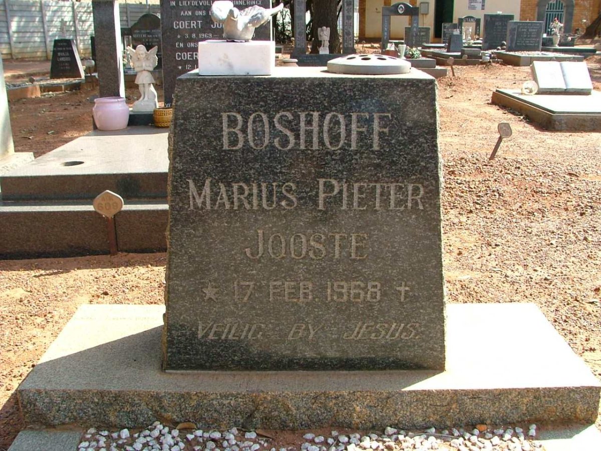 BOSHOFF Marius Pieter Jooste 1968-1968