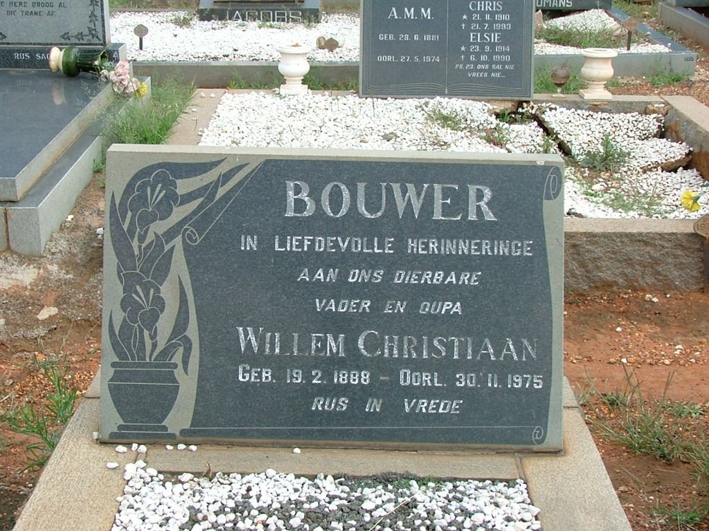 BOUWER Willem Christiaan 1888-1975