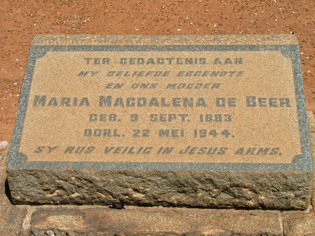 BEER Maria Magdalena, de 1883-1944